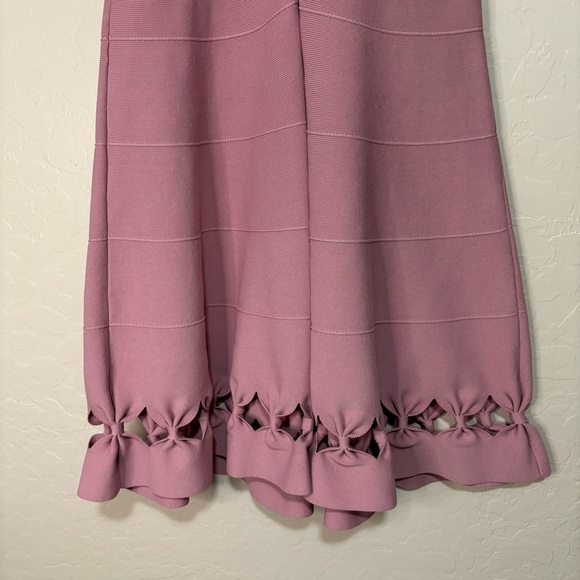 Ted Baker London Cherina Dusty Rose Knit Cutout Skater Fit & Flare Dress Size 3 - Picture 14 of 15